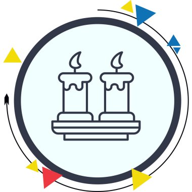 mum ağ ikonu vektör illüstrasyonu