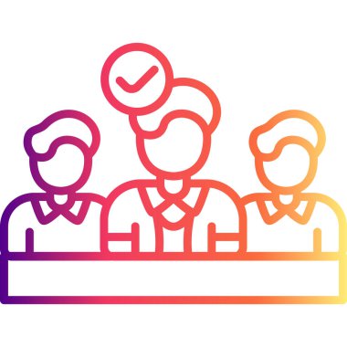 takım web simgesi vektör illüstrasyonu