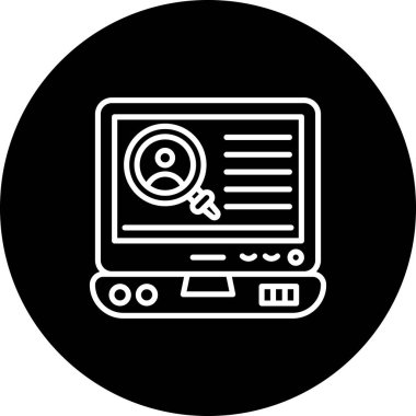 Laptop Profil Arama Biçimi Modern Dijital Sanat Nesnesi