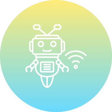 Bot simgesi, vektör illüstrasyonu basit tasarım