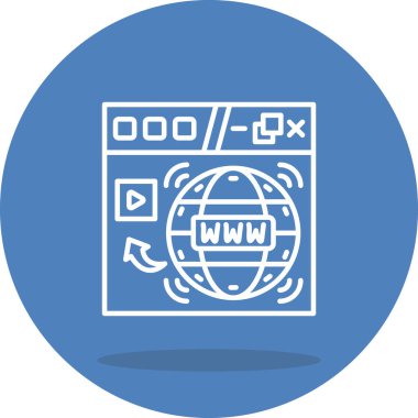 Dünya çapında web simgesi vektör illüstrasyonu