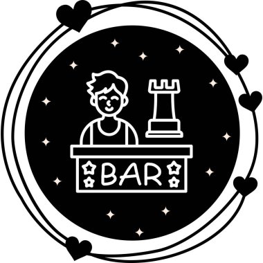 Satranç Çubuğu Belirgin Asgari Damgalama Vektör Varlığı