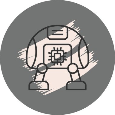 Robot simgesi, modern vektör illüstrasyonu