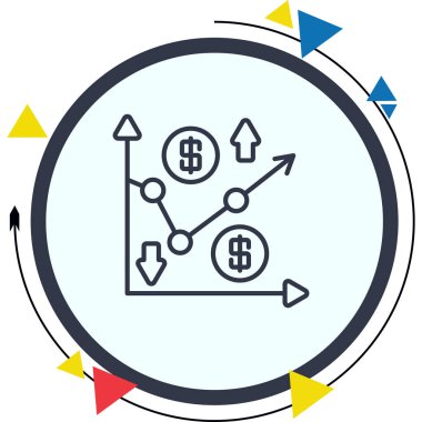 Yatırım konsepti simgesi, vektör illüstrasyonu basit tasarım