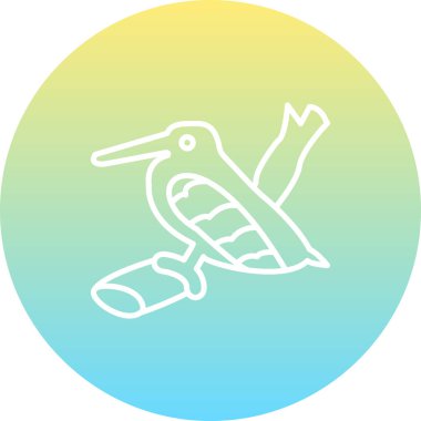 Amerikan Woodcock basit web simgesi, vektör        