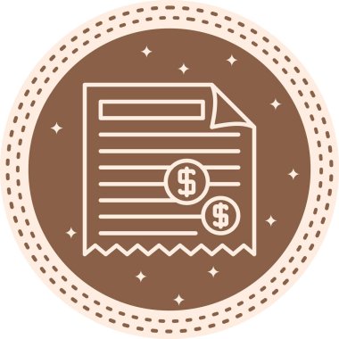 Fatura modern simgesinin vektör illüstrasyonu