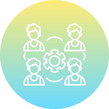 Merkezi bir dairesel amblem, resmi bir işbirliği anlaşmasını sembolize ederek iş adamlarının takım çalışmasını resmediyor.