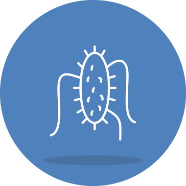 Salmonella bakteri simgesi, vektör çizimi