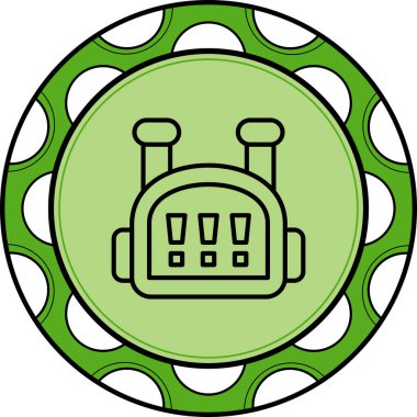 Bot simgesi, vektör illüstrasyonu basit tasarım