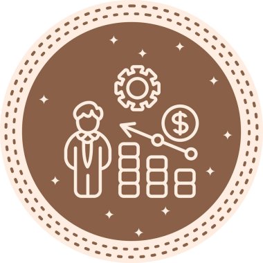 Kişisel Büyüme web simgesi vektör illüstrasyonu