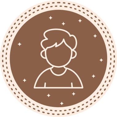 Kullanıcı simgesi. Genç bir çocuğun basit bir çizimi.