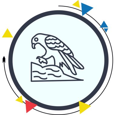 Altın Kartal yaratıcı ikon vektör çizimi tasarımı