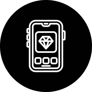 elmas satırı simgesi, vektör çizim