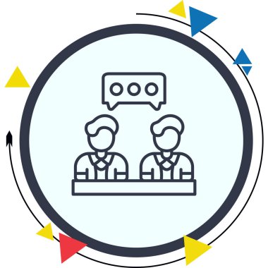  toplantı simgesi vektör illüstrasyon tasarımı