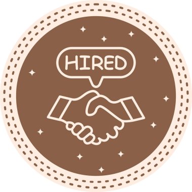 Kiralanmış Sıkışan El Simgesi, Basit İllüstrasyon