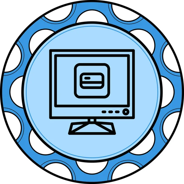 Kredi Kartı Çizgisi Simgesi Basit Görüntü Beyaz Arkaplanda İzole Edildi