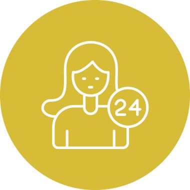 Modern 24 Saat 'in vektör illüstrasyonuName