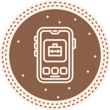 Uygulamalar veya web sayfaları için mobil evrak çantası simgesi