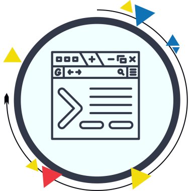 Web Sitesi Satır Simgesi, Basit Görüntü Beyaz Arkaplanda İzole Edildi