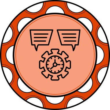 Proje Yönetimi web simgesi vektör illüstrasyonu