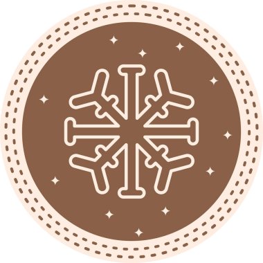 Kış uygulamaları için basit geometrik kar tanesi simgesi