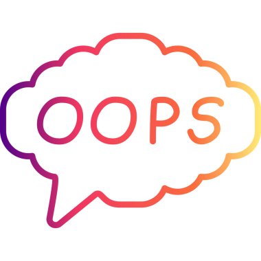 Oops Web simgesi vektör illüstrasyonu