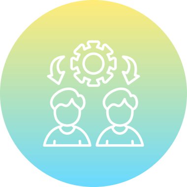 Takım Yönetimi web simgesi vektör illüstrasyonu