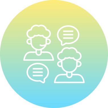 Konuşma web simgesi vektör illüstrasyonu