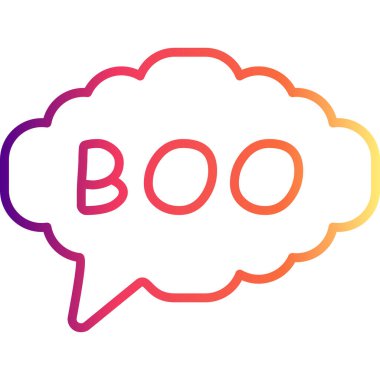 Konuşma balonu çizgisi simgesi, metin basit illüstrasyonlu web etiketi