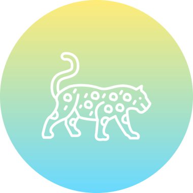 Leopar simgesi vektör çizimi