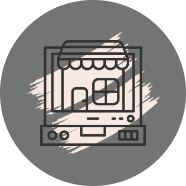 Dükkan Yüksek Çözünürlüklü Minimum Vektör Tasarımı