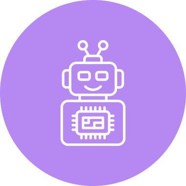 Robot simgesi, modern vektör illüstrasyonu