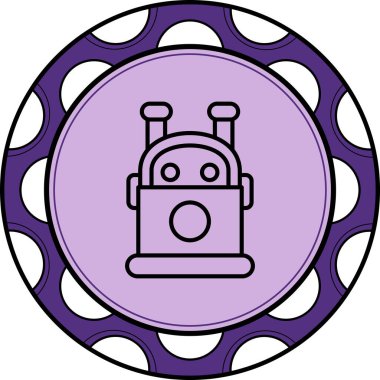 Bot simgesi, vektör illüstrasyonu basit tasarım