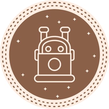 Bot simgesi, vektör illüstrasyonu basit tasarım