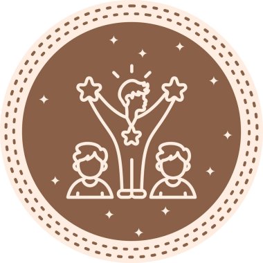 Başarı web simgesi vektör illüstrasyonu