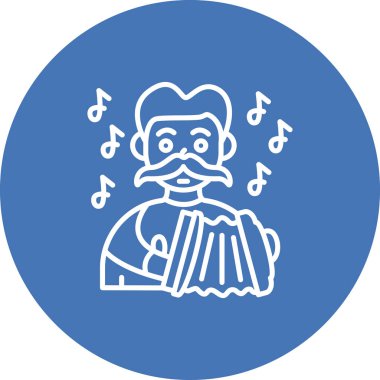 Akordiyonist Yenilikçi Modern Yaratıcı Grafik Özelliği