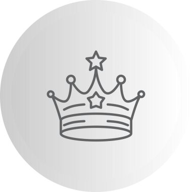 Taç satırı simgesi, vektör çizim