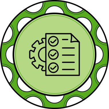 Proje Yönetimi web simgesi vektör illüstrasyonu