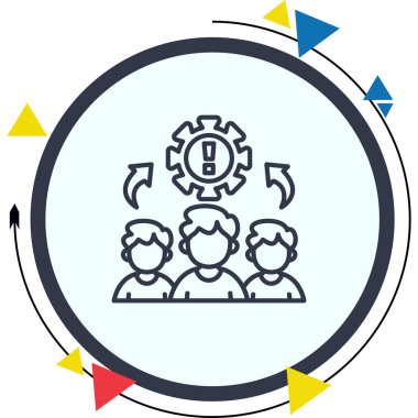 takım web simgesi vektör illüstrasyonu