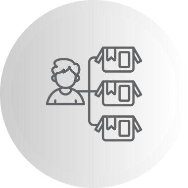 Ürün Yönetimi web simgesi vektör illüstrasyonu