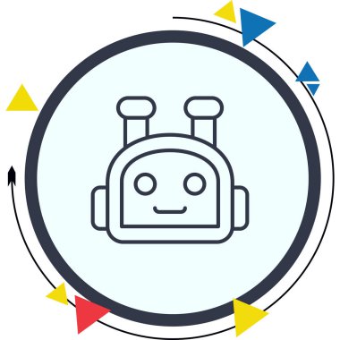 Bot simgesi, vektör illüstrasyonu basit tasarım