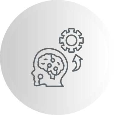 Makine Öğrenme Web simgesi vektör çizimi