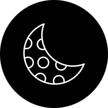 Hilal ay simgesi dekoratif çemberin içinde yıldızlar.