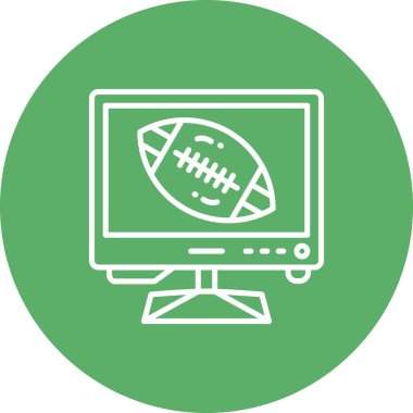 Televizyon simgesi basit düz illüstrasyon