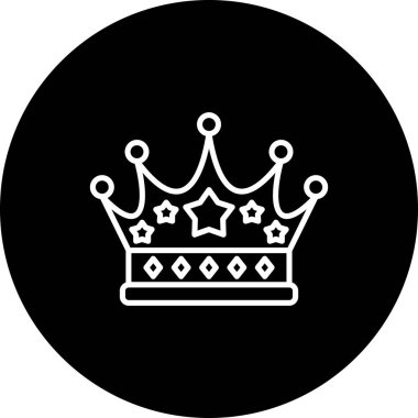 Taç satırı simgesi, vektör çizim