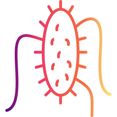 Salmonella bakteri simgesi, vektör çizimi