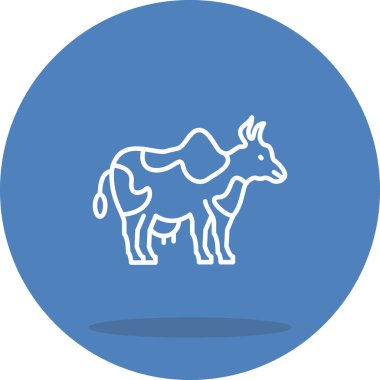 Cow web icon vector illustration