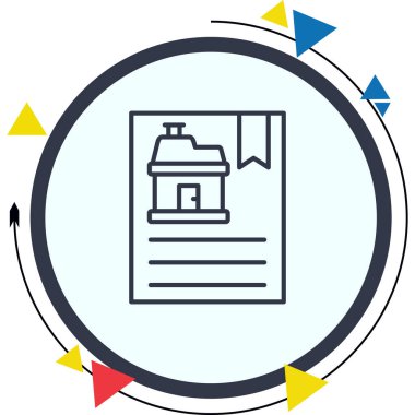 Sertifika Satırı Simgesi, Beyaz Arkaplanda Basit Resimler 