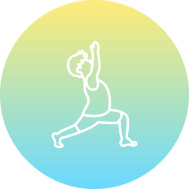 Minimalist çizimlerde bir erkek figürü bir yoga pozu, sağlık uygulamaları için idealdir..