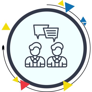 Tartışma. Web simgesi basit illüstrasyon